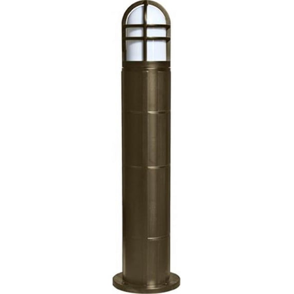 Dabmar Lighting D112-50-BZ-MT 50W Fiberglass Bollard with High Pressure Sodium Lamp, Bronze - 42 x 10.25 x 10.25 in.