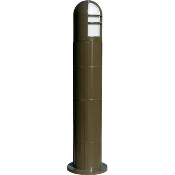 Dabmar Lighting D130-L6-RGBW-BZ 120V E26 LED 6W RGBW Fiberglass Open Half Cage Bollard Light, Bronze