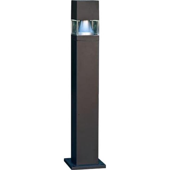 Dabmar Lighting D150-L6-RGBW-BZ 120V E26 LED 6W RGBW Fiberglass Squared Bollard Light, Bronze