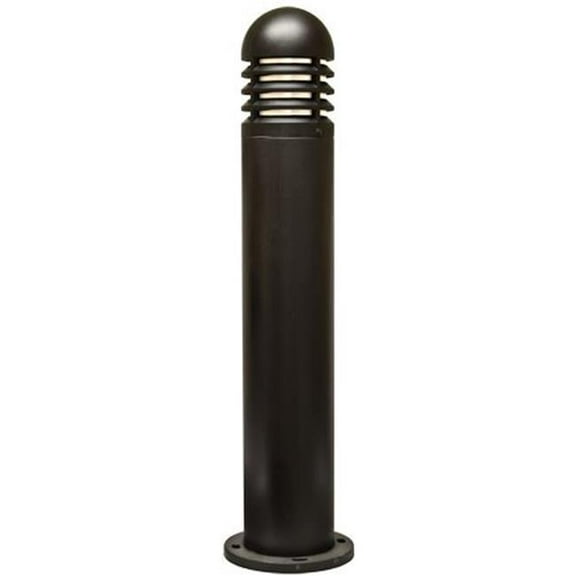 Dabmar Lighting D180-L20-50K-B 120V-277V G24 LED 20W 50K Fiberglass Louvered Bollard Light, Black