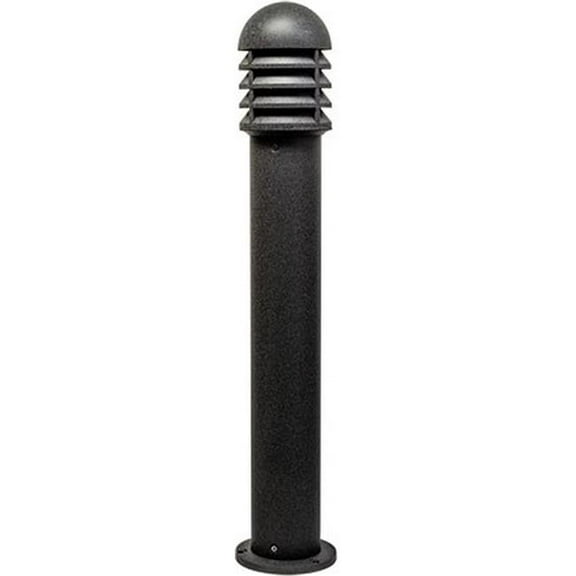 Dabmar Lighting D3400-L20-50K-B-FR 120V-277V G24 LED 20W 50K Frost Powder Coated Cast Aluminium Shuttered Bollard Light, Black