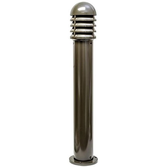 Dabmar Lighting D3400-L20-50K-BZ-FR 120V-277V G24 LED 20W 50K Frost Powder Coated Cast Aluminium Shuttered Bollard Light, Bronze