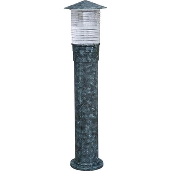 Dabmar Lighting D350-L20-50K-VG 120V-277V G24 LED 20W 50K Powder Coated Cast Aluminium Prism Bollard Light, Verde Green