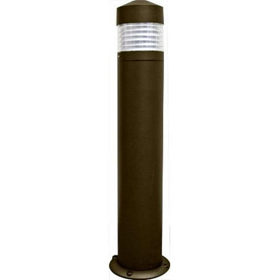Dabmar Lighting D470-L20-30K-B 120V-277V G24 LED 20W 30K Powder Coated Cast Aluminium Clear Bollard Light, Black
