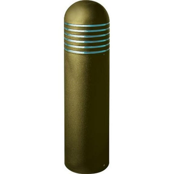 Dabmar Lighting D500-L6-30K-B 120V E26 LED 6W 30K Powder Coated Steel Shuttered Bollard Light, Black