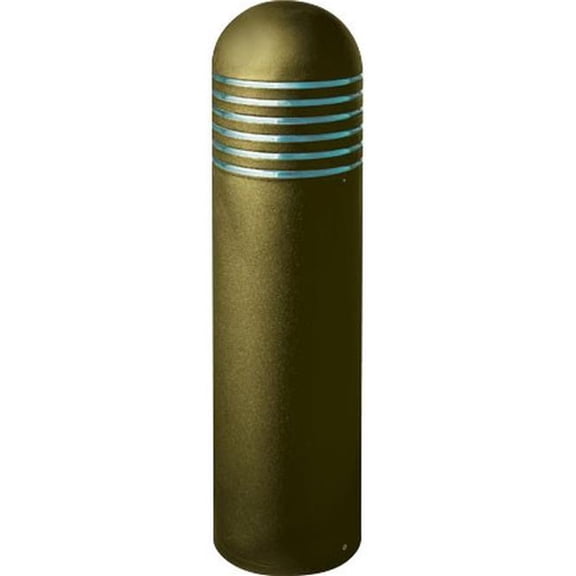 Dabmar Lighting D500-L9-27K-B 120V GU24 LED 9W 27K Powder Coated Steel Shuttered Bollard Light, Black
