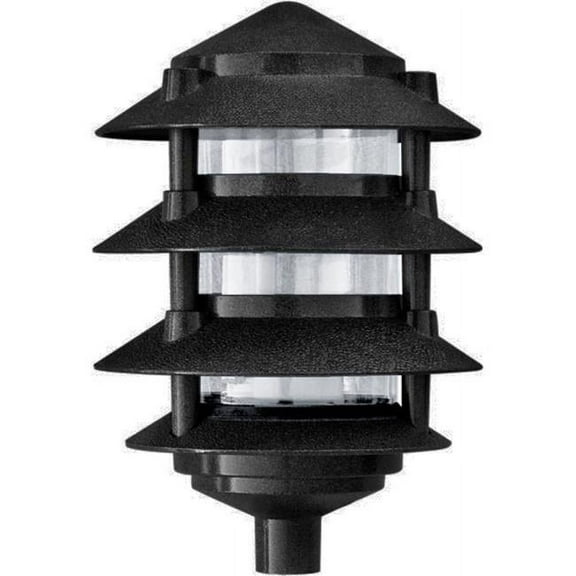 Dabmar Lighting D5100-B Cast Aluminum Four Tier Pagoda Light- Black