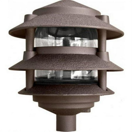 Dabmar Lighting D5305-LED4-BZ 6 x 3 in. 4W & 120V LED Three Tier Pagoda Light - Bronze