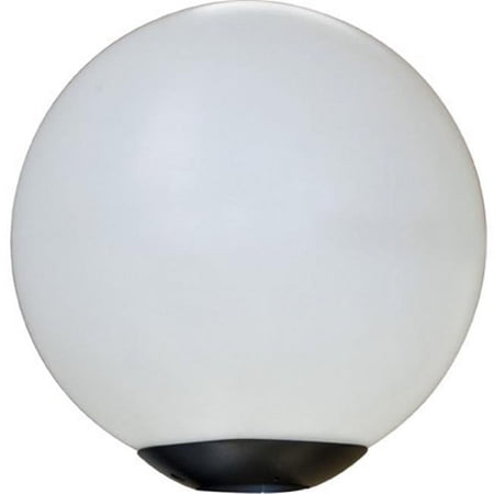 Dabmar Lighting D7126 26W 120V Powder Coated Cast Aluminum Post Top 13 in. Globe Light Fixture, Black