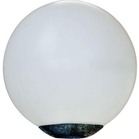 Dabmar Lighting D7126-W 26W 120V Powder Coated Cast Aluminum Post Top 13 in. Globe Light Fixture, White