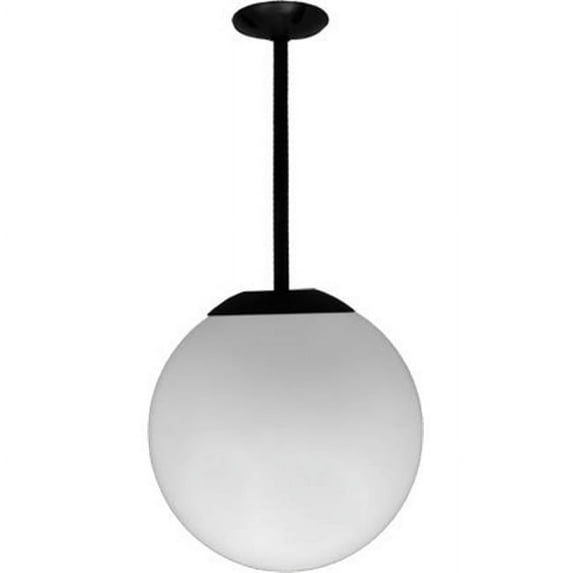Dabmar Lighting D7509-12-B 16 in. 120 V 35 watts Ceiling Globe Fixture 12 in. Drop with High Pressure Sodium Lamp, Black