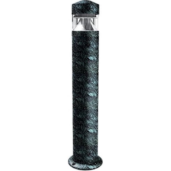 Dabmar Lighting D850-L6-RGBW-VG 120V E26 LED 6W RGBW Powder Coated Cast Aluminium Clear Bollard Light, Verde Green
