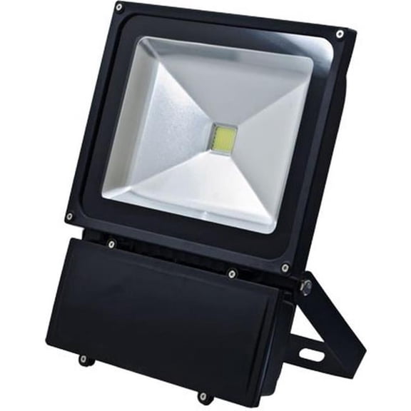 Dabmar Lighting DF5967-LB70-65K-B 85V-265V LB 70W 65K Powder Coated Cast Aluminium Slim Flood Light, Black