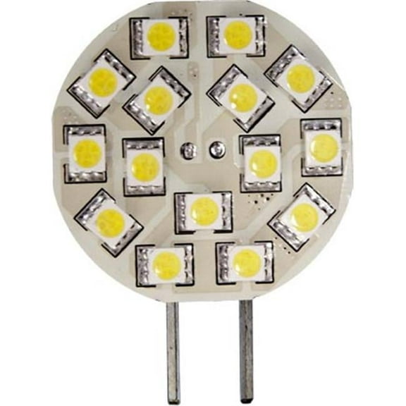 Dabmar Lighting DL-LED-G4P-3.0-30K Bi-Pin Large Plate 15 LED Lamps - 3.0W 12V, White - 2.10 x 1.73 x 0.44 in.