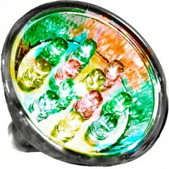 Dabmar Lighting DL-MR16-LED-1-12-MC MR16 LED 0.6 watt 12 LED 12V 2-Pin Base Lamp, Multicolor