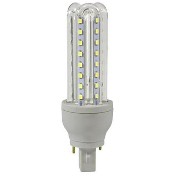 Dabmar Lighting DL-T-LED-48-30K G24-2-Pin Base Tubular Light Blub - 9W 85-265V 30K, White - 5.43 x 1.68 x 1.68 in.