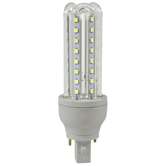 Dabmar Lighting DL-T-LED-48-65K G24-2-Pin Base Tubular Light Blub - 9W 85-265V 65K, White - 5.43 x 1.68 x 1.68 in.