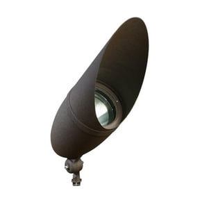 Dabmar Lighting DPR41-L25F-64K-BZ-HOOD 120V E26 LED 25W 64K Flood Hood Powder Coated Cast Aluminium Spot Light, Bronze