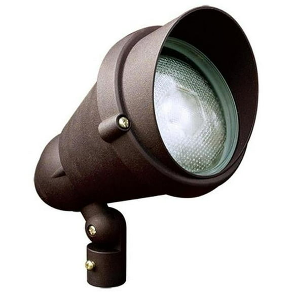 Dabmar Lighting DPR42-L25S-27K-BZ-HOOD 120V E26 LED 25W 27K Spot Hood Powder Coated Cast Aluminium Spot Light, Bronze