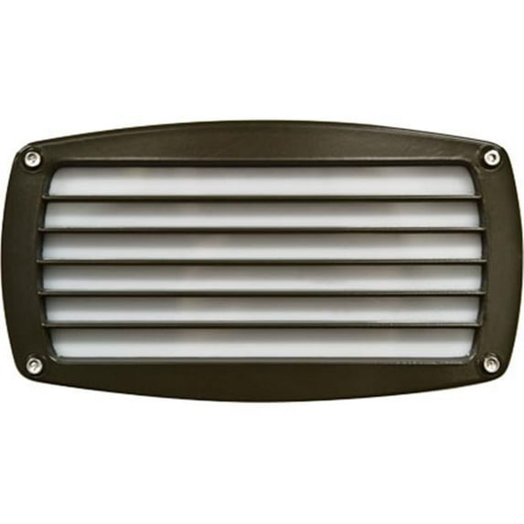 Dabmar Lighting DSL1063-BZ Recessed Louvered Brick, Step & Wall Light, Bronze - 5 x 9 x 3.75 in.