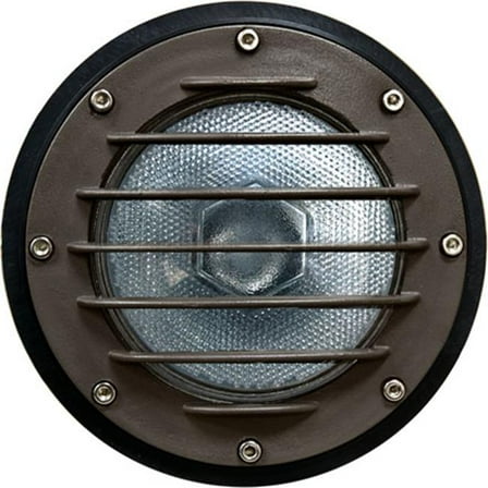 Dabmar Lighting DW4701-BZ Cast Aluminum In-Ground Well Light with Grill and PVC Sleeve- Bronze