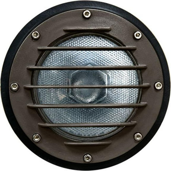 Dabmar Lighting DW4701-BZ Cast Aluminum In-Ground Well Light with Grill and PVC Sleeve- Bronze