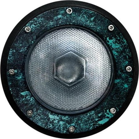 Dabmar Lighting DW4751-L12-RGBW-VG 120V E26 LED 12W RGBW Powder Coated In-Ground Cast Aluminium Well Light, Verde Green