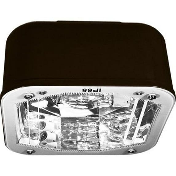 Dabmar Lighting DW8850-BZ 13.95 x 13.95 x 7.85 in. 120 V 70 watts Powder Coated Cast Aluminum Medium Square Ceiling Fixture with High Pressure Sodium Lamp, Bronze