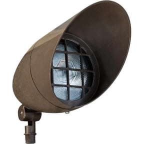 Dabmar Lighting FG23-L25F-27K-BZ 120V E26 LED 25W 27K Flood Hood Fiberglass Spot Light, Bronze