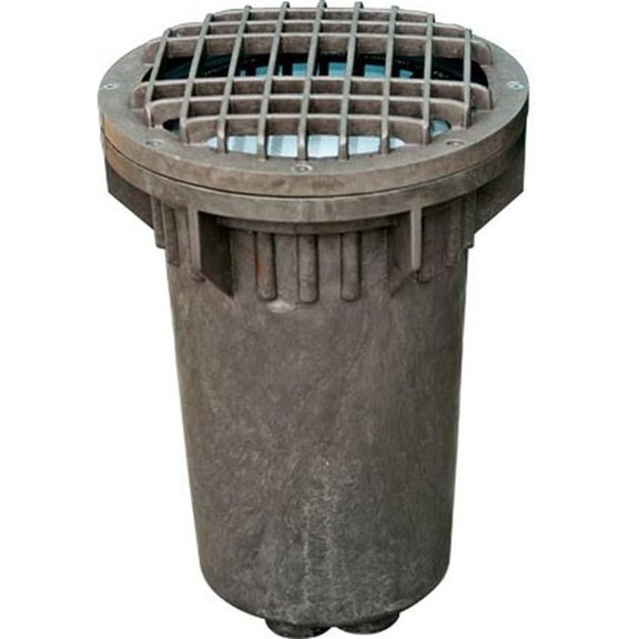 Dabmar Lighting FG4200-L12-RGBW-BZ-GRL 120V E26 LED 12W RGBW Fiberglass In-Ground Well Light with Grill, Bronze