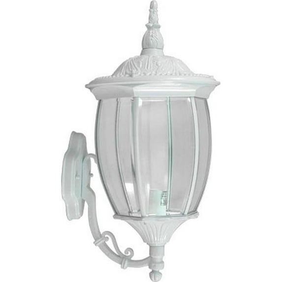 Dabmar Lighting GM105-L6-60K-W 120V E26 LED 6W 60K Cast Aluminium Post Wall Light Fixture, White