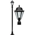 thumbnail image 1 of Dabmar Lighting GM1300-B 13 watt DL-S13-GU24 120 V Daniella Post Light Fixture with Clear Glass & Durable Cast Aluminum Construction, Black, Bronze, White & Verde Green, 1 of 1