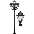 thumbnail image 1 of Dabmar Lighting GM1309-B-FROST 5 x 26 watt DL-S26-GU24 120 V Daniella Post Five Light Fixture with Frosted Glass & UL Listed Wire & Cable, Black, Bronze, White & Verde Green, 1 of 1