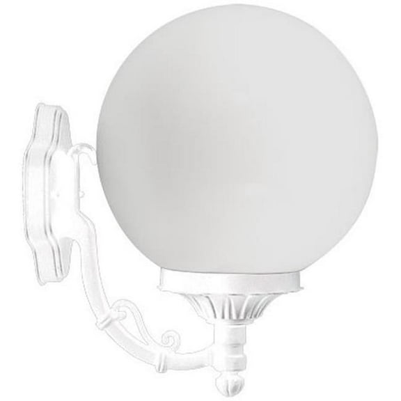 Dabmar Lighting GM245-L12-RGBW-W 85V-265V E26 LED 12W RGBW Cast Aluminium Globe Wall Light Fixture, White