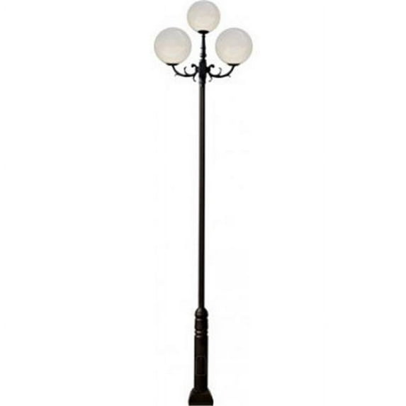 Dabmar Lighting GM2503-VG-MT Cast Alumimum 16 in. Globe Light Fixture - 3 x 50 watt High Pressure Sodium Multi-Tap, Verde Green - 190 x 43.67 x 18 in.
