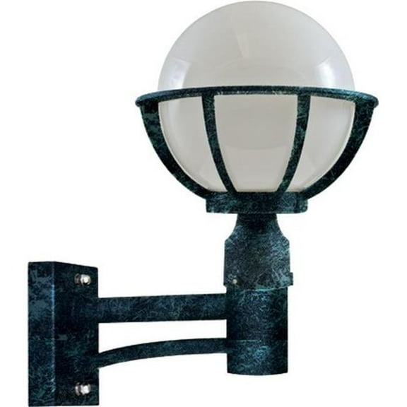 Dabmar Lighting GM265-L6-60K-VG 120V E26 LED 6W 60K Cast Aluminium Globe Post Light Wall Fixture, Verde Green