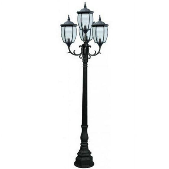 Dabmar Lighting GM3020-VG Victoria Post Four Light Fixture - 4 x 13W DL-S13-GU24 120V, Verde Green - 121 x 38.35 x 38.35 in.