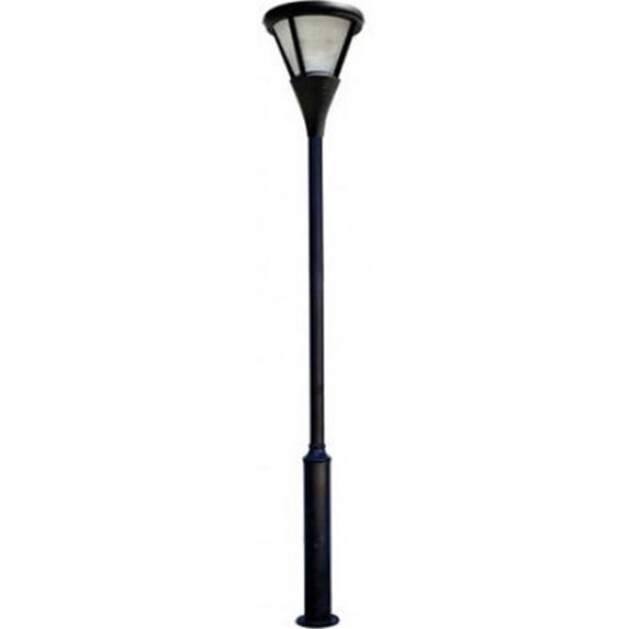 Dabmar Lighting GM5810-B Large Post Cone Shape Light Fixture - 100W High Pressure Sodium Mogul Base 120V, Black - 152.75 x 25.25 x 25.25 in.
