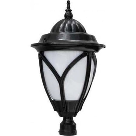 Dabmar Lighting GM750-B Powder Coated Cast Aluminum Post Top Light Fixture, Black - 26.25 x 14.38 x 14.38 in.