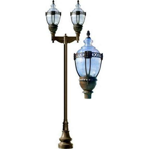 Dabmar Lighting GM8940-LED120-BZ 120-277V Cast Aluminum Clear Top Decorative Base Acorn Fixture, 2 x 120W - Bronze