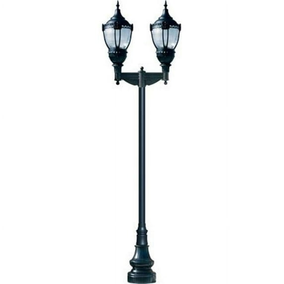Dabmar Lighting GM8961-B Cast Aluminum Dark Sky Top Decorative Base Acorn Fixture 2 x 100W High Pressure Sodium, 120V - Black