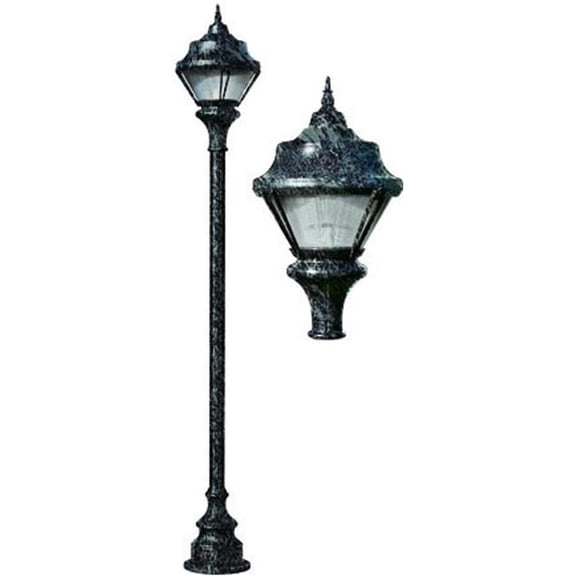 Dabmar Lighting GM9001-L30-65K-VG 85V-265V E26 LED 30W 65K Cast Aluminium 1 Post Top Light Fixture Pole Plus Base, Verde Green