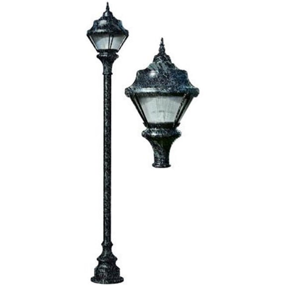 Dabmar Lighting GM9007-VG-MT Cast Aluminum Post Fixture with Decorative Base Fixture 50W Metal Halide Multi-Tap - Verde Green