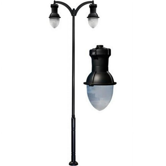 Dabmar Lighting GM9280-B-MT Drop Light Post Light Fixture 2 x 70W High Pressure Sodium & Mogul Base Multi-Tap - Black