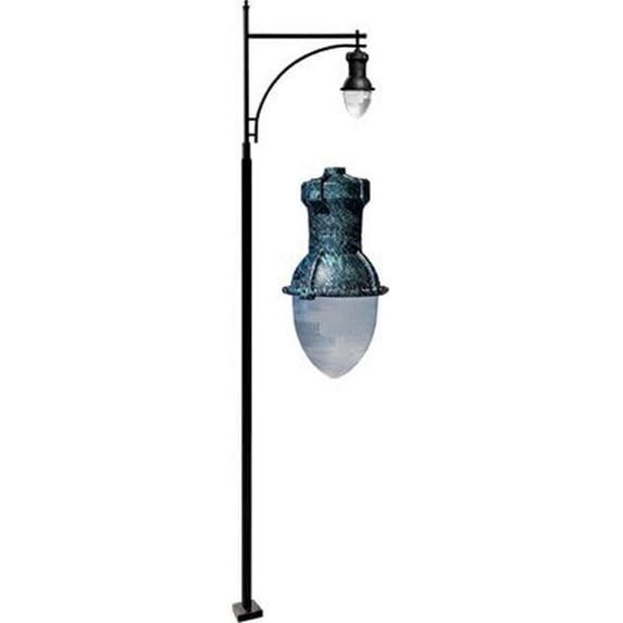 Dabmar Lighting GM9290-LED120-VG Drop Light Post Light Fixture 120W LED & Mogul Base Lamp, 120-277V - Verde Green - 322 x 61.50 x 18.11 in.