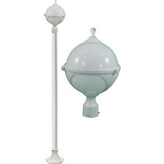 Dabmar Lighting GM9703-W Natalie Post Three Light Fixture Incandescent, 120V - White