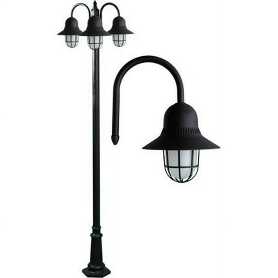Dabmar Lighting GM9920-B Marquee Post Three Light Fixture 3 x 13W DL-S13-GU24, 120V - Black - 113 x 32 x 14.19 in.