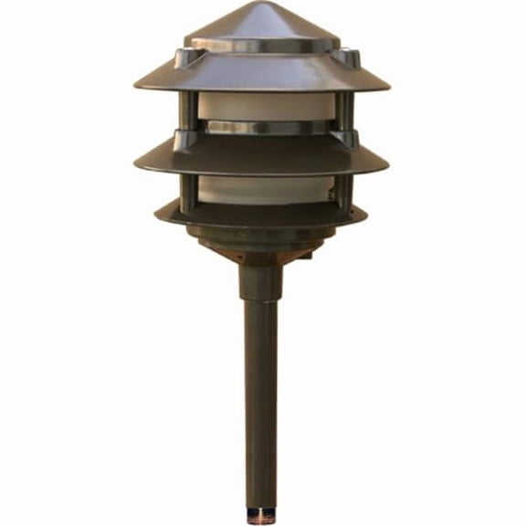 Dabmar Lighting LV102-BZ Cast Aluminum Three Tier Pagoda Light- Bronze