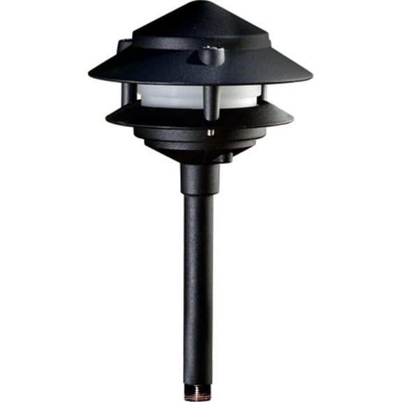 Dabmar Lighting LV102S-B Cast Aluminum Two Tier Pagoda Light- Black