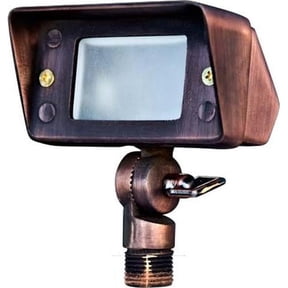 Dabmar Lighting LV116-L3-30K-ABZ 12V 2-Pin LED 3W 30K Hood Cast Brass Directional Area Flood Light, Antique Bronze